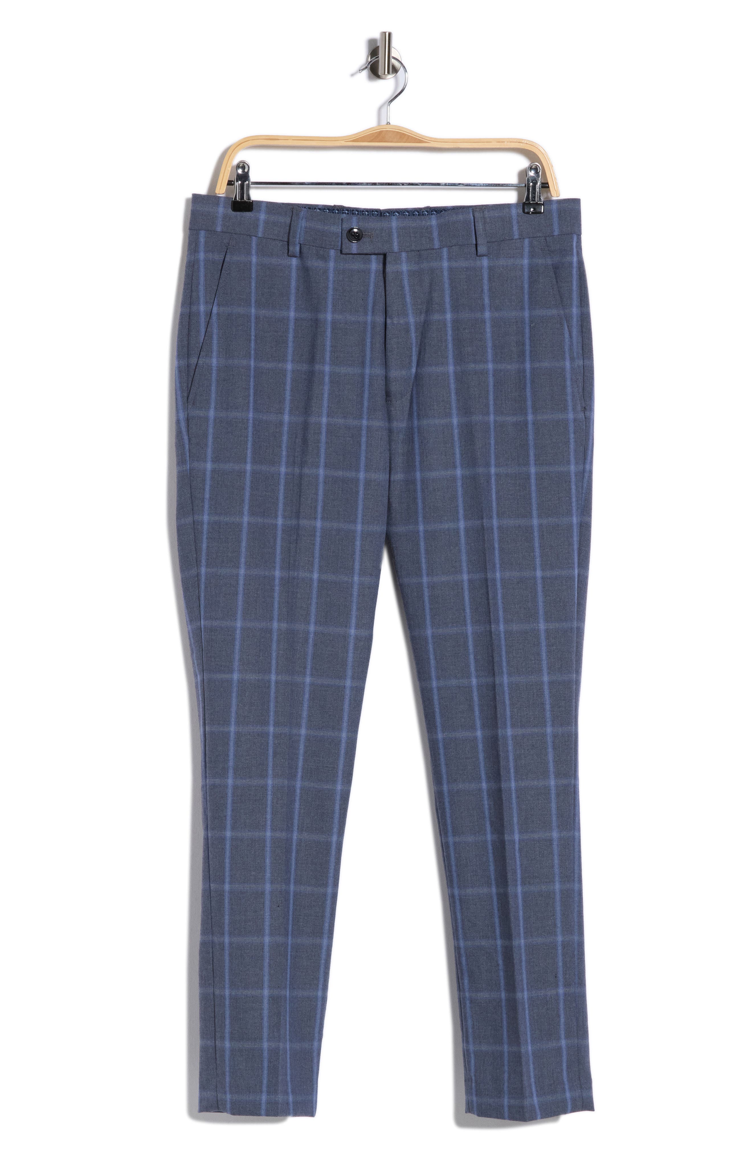 Original Penguin Flat Front Dye Plaid Dress Pants