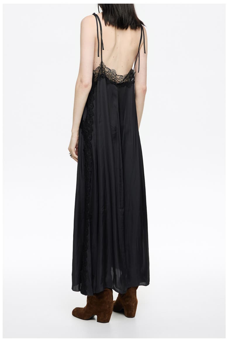 Fluid Lace Dress, Alternate, color, DARK NAVY