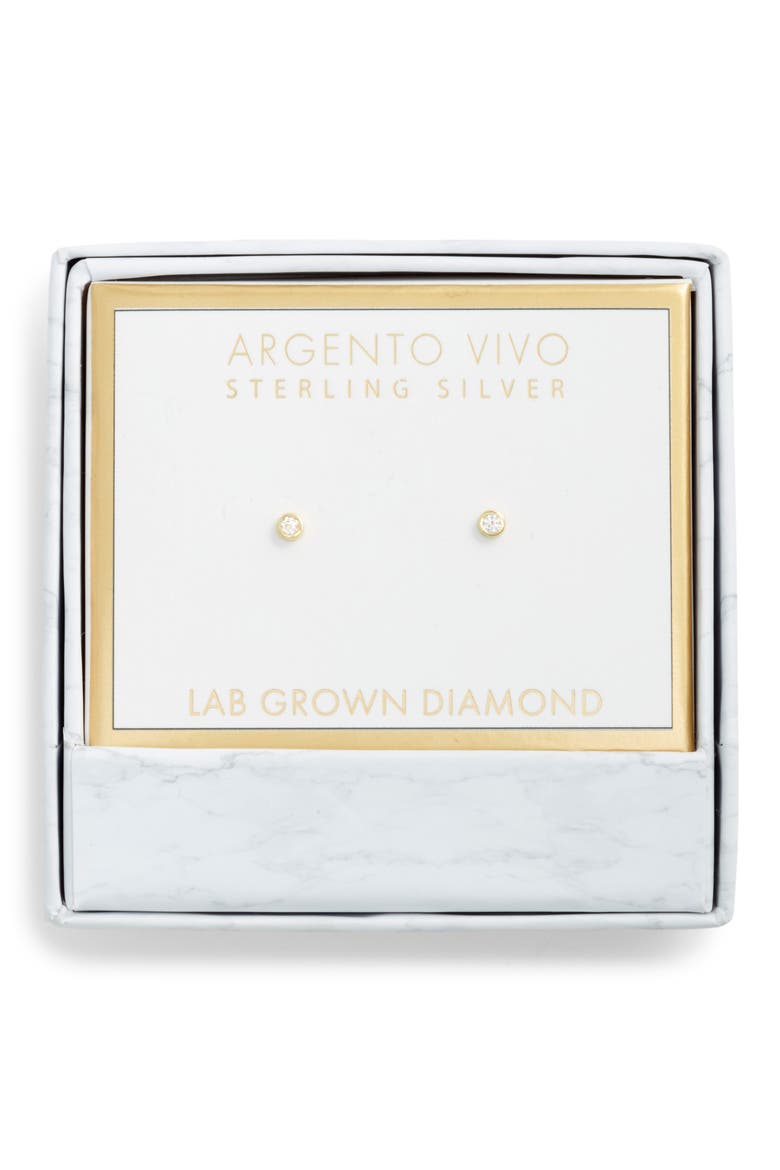 Lab Grown Diamond Stud Earrings, Alternate, color, GOLD
