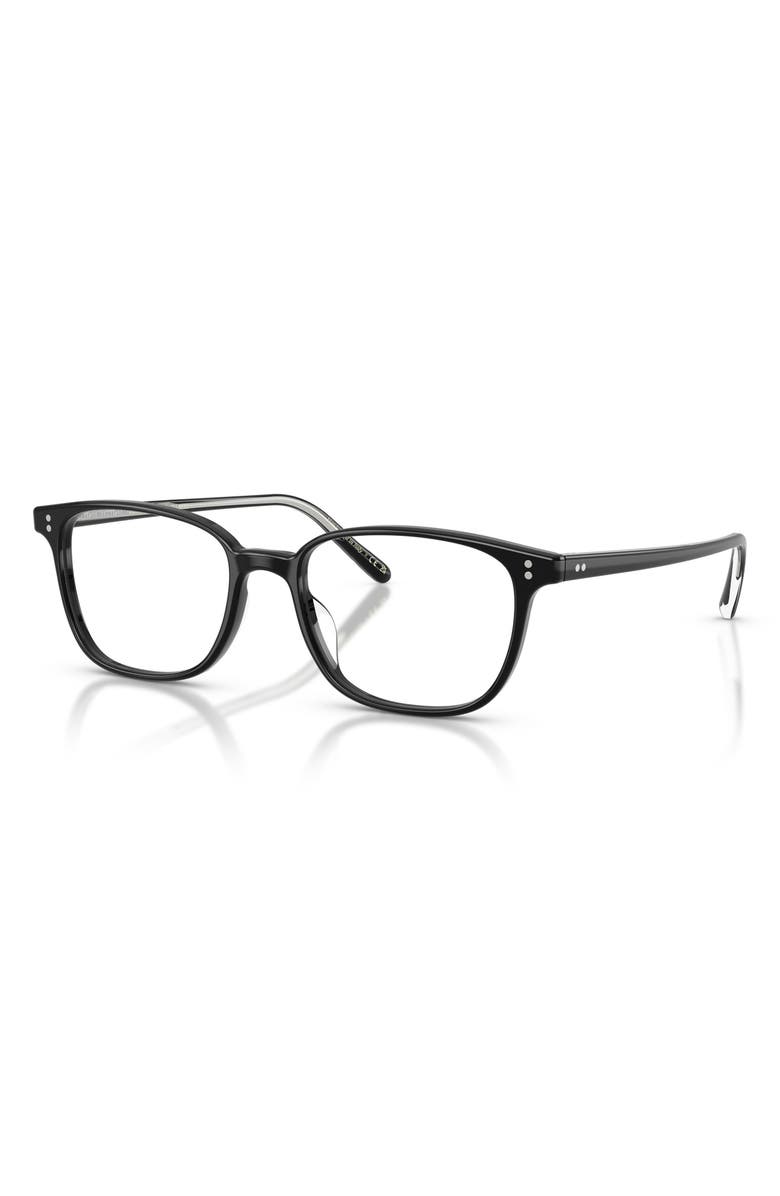 Oliver Peoples 51mm Square Optical Glasses, Alternate, color, Black/ Demo Lens