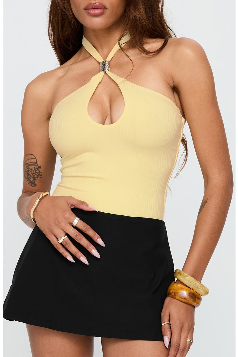 Dulce Vita Rib Bodysuit, Main, color, LEMON
