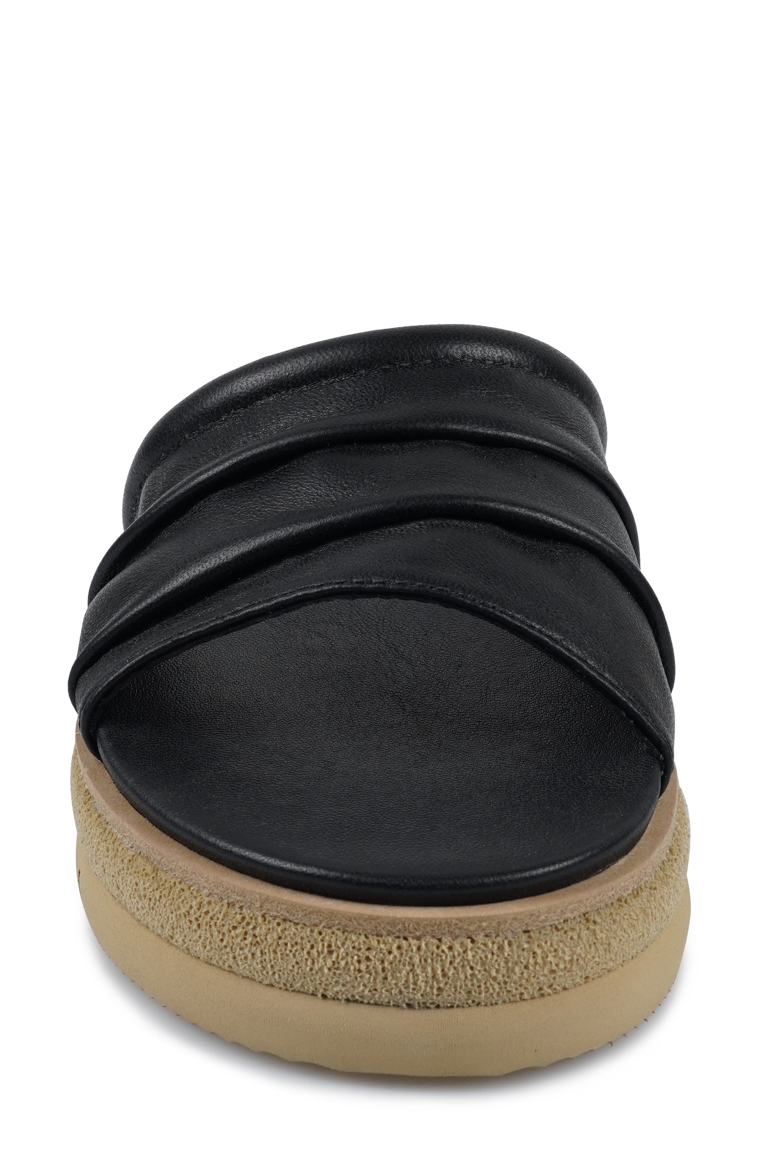 National Comfort Marieller Platform Slide Sandal, Alternate, color, Black Leather
