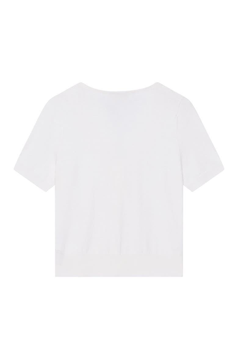 Cotton Lace Trim Top, Alternate, color, Cream