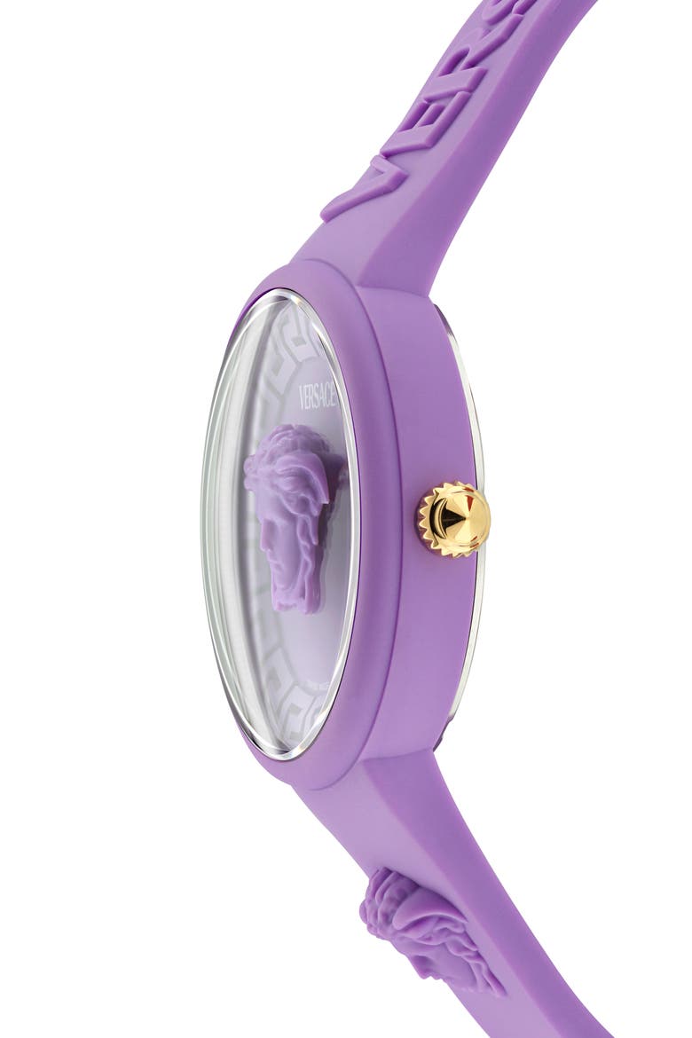 Medusa Pop Silicone Strap Watch, 38mm, Alternate, color, PURPLE