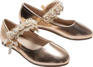 Tulleen Rose Pearl Doily Flats
