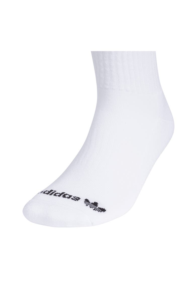 Assorted 3-Pack Trefoil Performance Crew Socks, Alternate, color, WHITE
