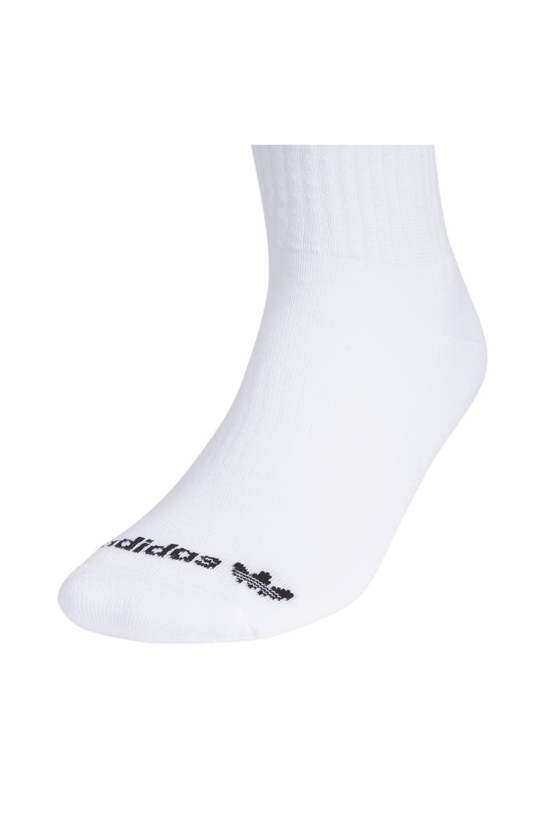 adidas Originals Trefoil 3-Pack Crew Socks, Alternate, color, White/ Black/ Wonder White