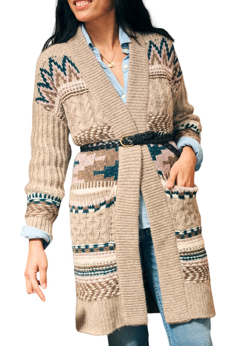 Faherty Kinship Knit Cardigan, Main, color, Kinship