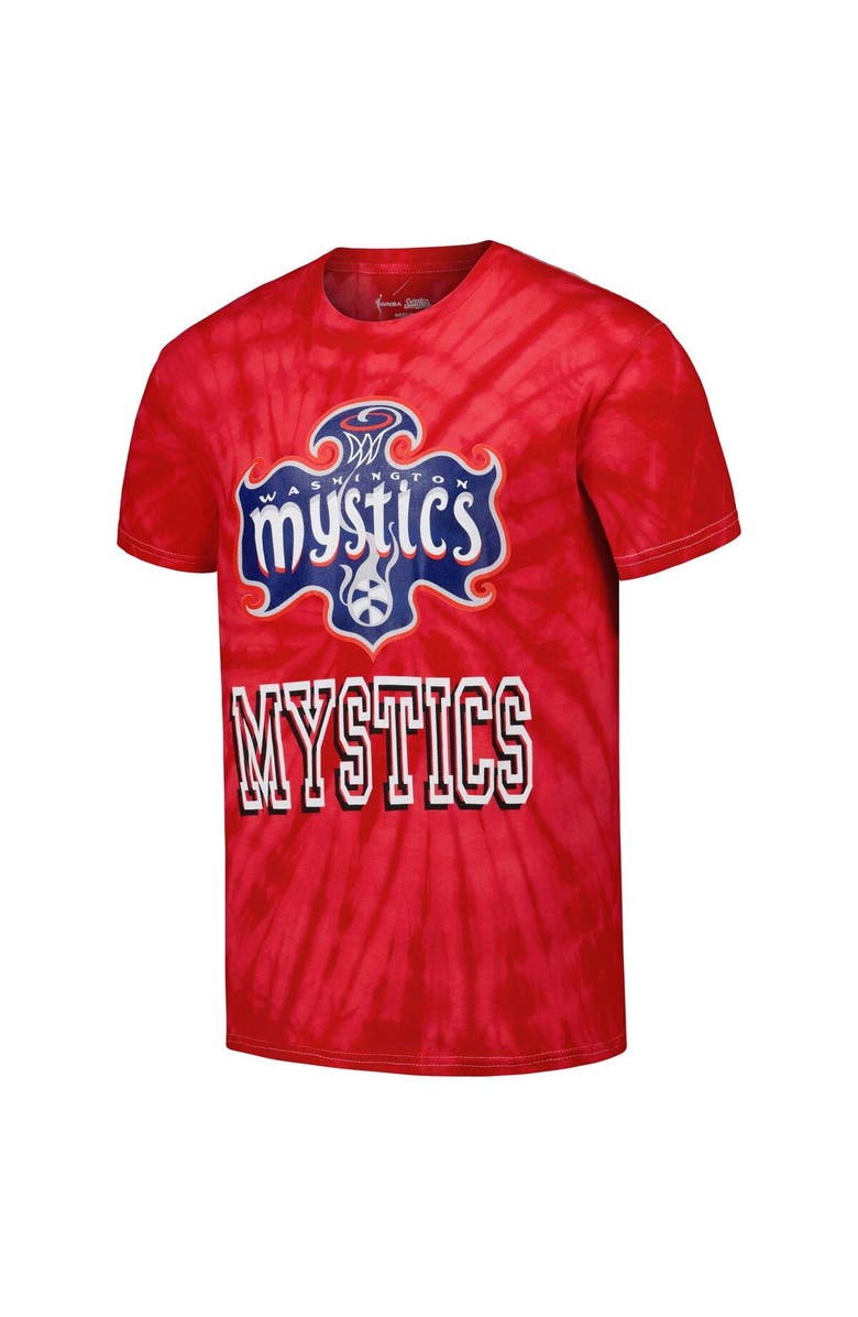 STITCHES Unisex Stitches Red Washington Mystics Tie-Dye Logo T-Shirt, Alternate, color, 