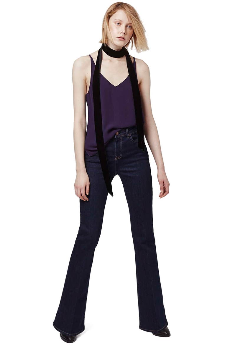Strappy V-Neck Camisole, Alternate, color, DARK PURPLE