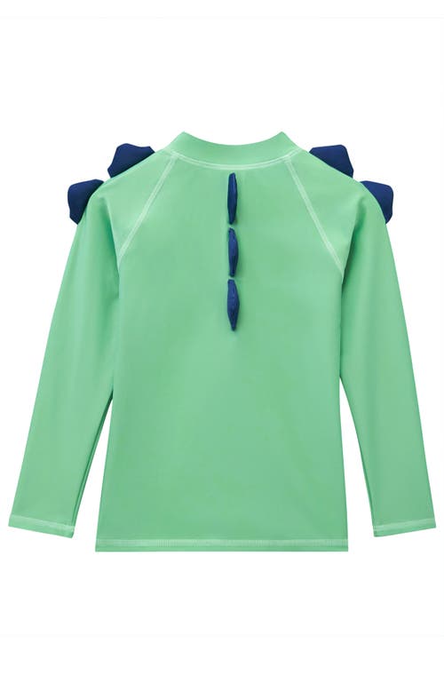 Roarsome Spike The Dinosaur Rashguard Top In Green