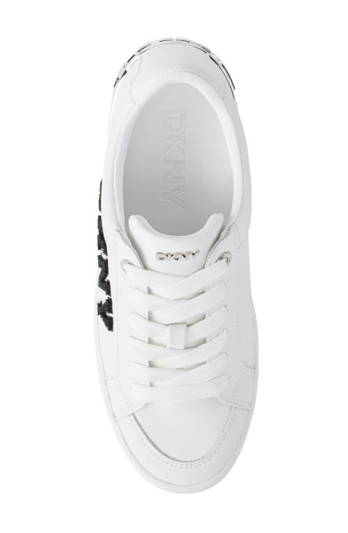 Dkny Women's Maben Varsity Lace-up Sneakers In White