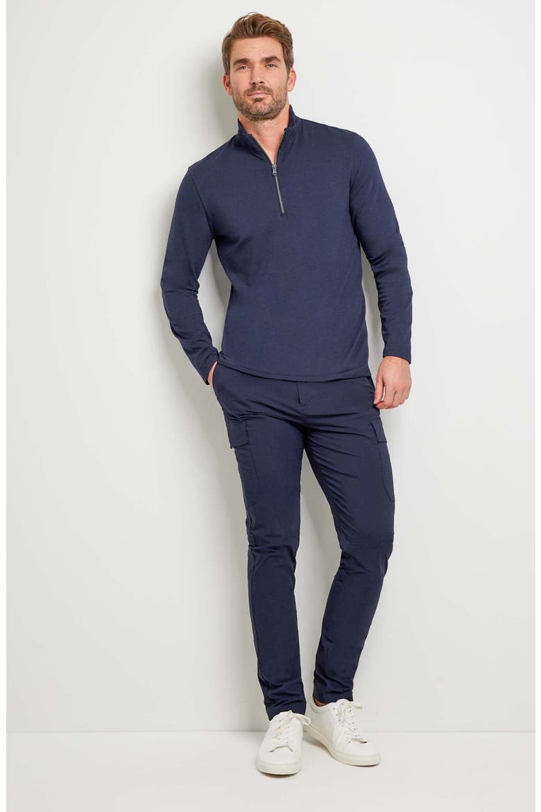 Charlie Zip Pima Top, Main, color, Navy
