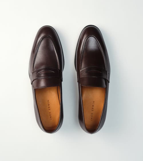 Jack Erwin Luke Leather Dress Penny Loafer
