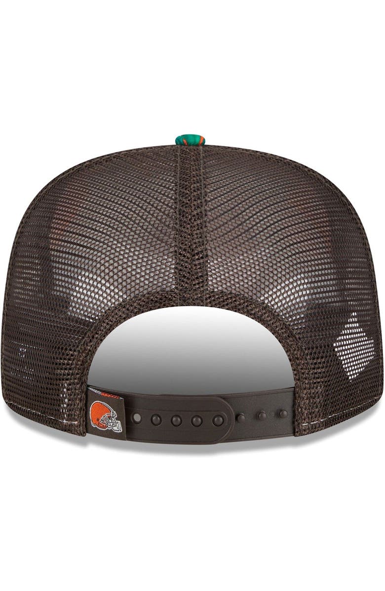 New Era Men's New Era White Cleveland Browns Botanical 9FIFTY Snapback Hat, Alternate, color, 