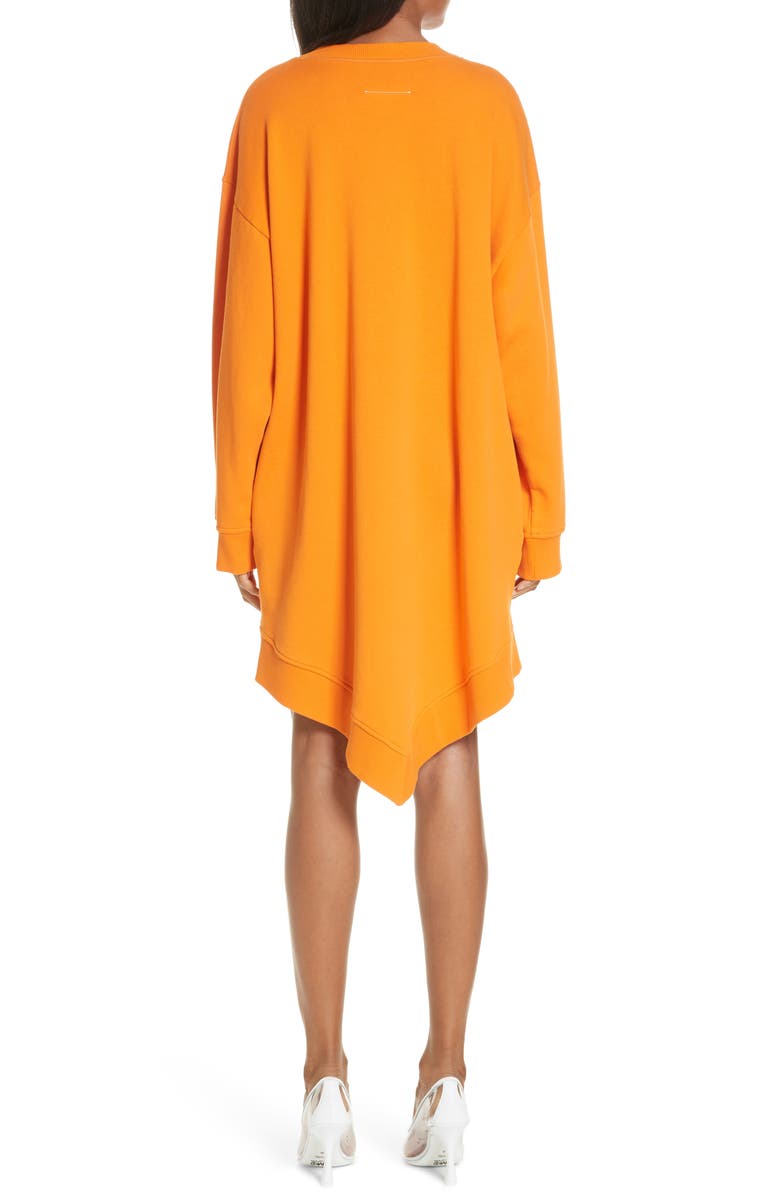 MM6 Maison Margiela Point Hem Sweatshirt Dress, Alternate, color, 