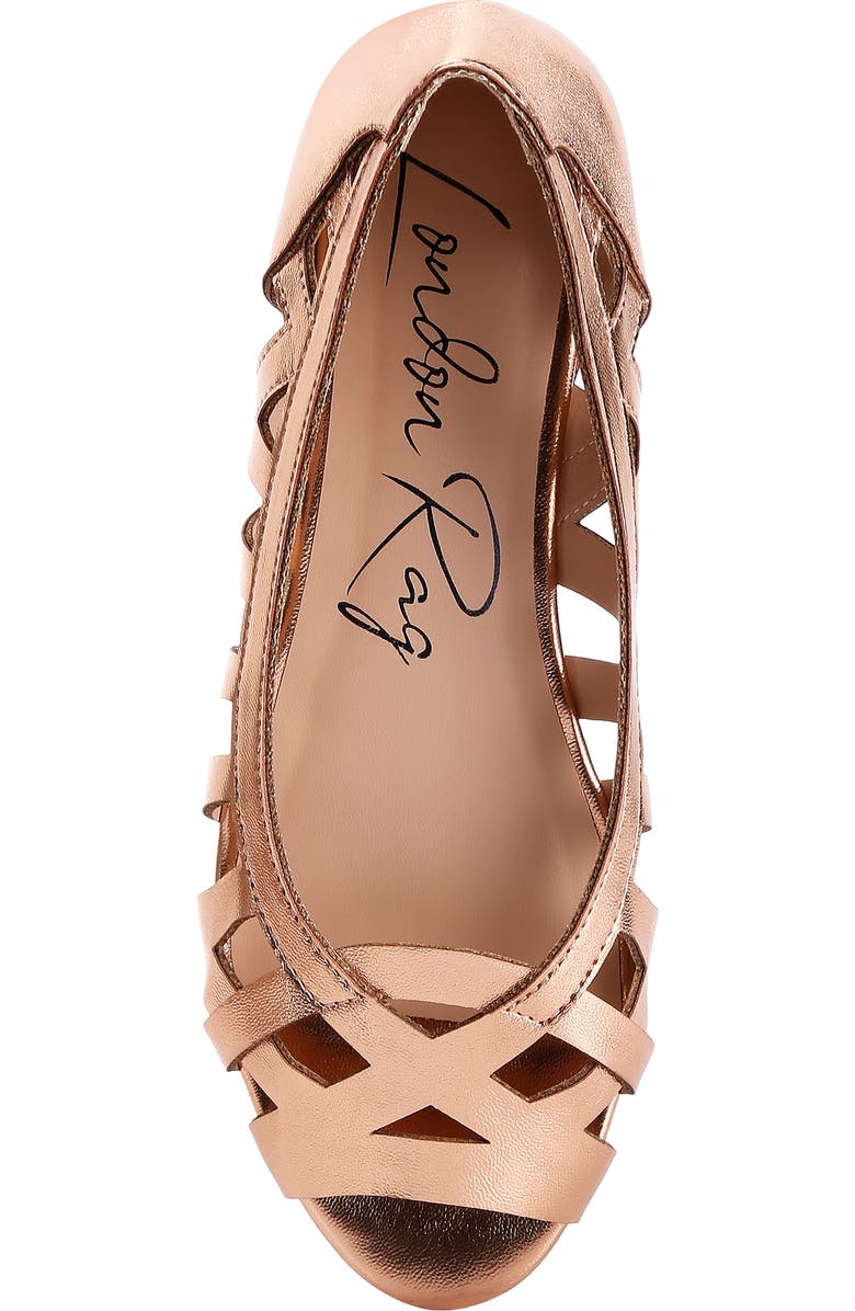 LONDON RAG Moira Flat, Alternate, color, Rose Gold