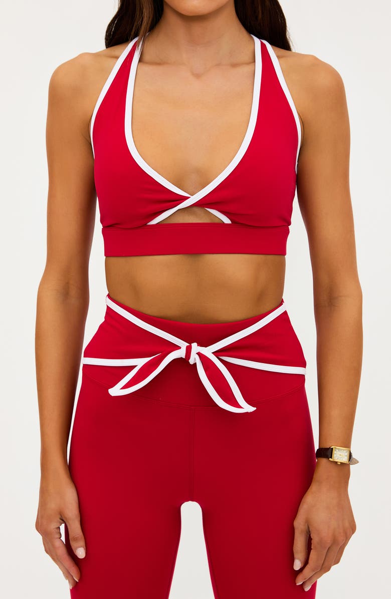 Beach Riot Violetta Tie Waist Colorblock Leggings, Alternate, color, Peppermint