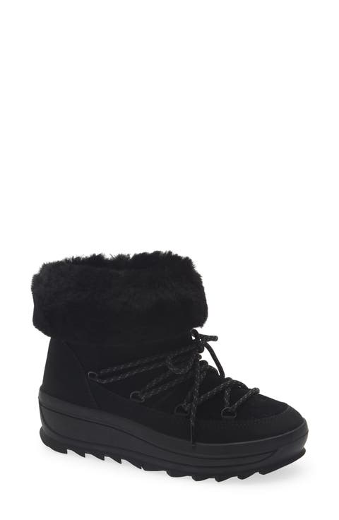 Galaxy Waterproof Bootie with Genuine Shearling Trim