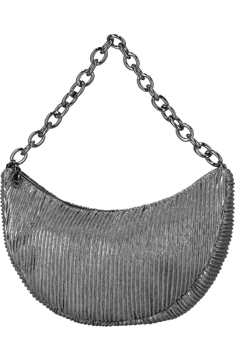 Jessica McClintock Maya Metallic Rib Shoulder Bag, Alternate, color,