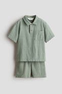 H&M 2-piece Textured Cotton-blend Set