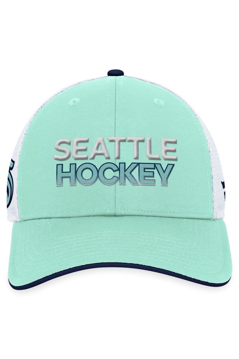 Men's Fanatics Branded  Light Blue Seattle Kraken Authentic Pro Rink Trucker Adjustable Hat, Alternate, color, Light Blue
