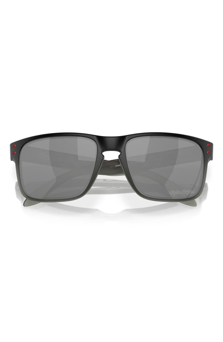 Oakley Holbrook 57mm Prizm<sup>™</sup> Gradient Polarized Square Sunglasses, Alternate, color, Shiny Black