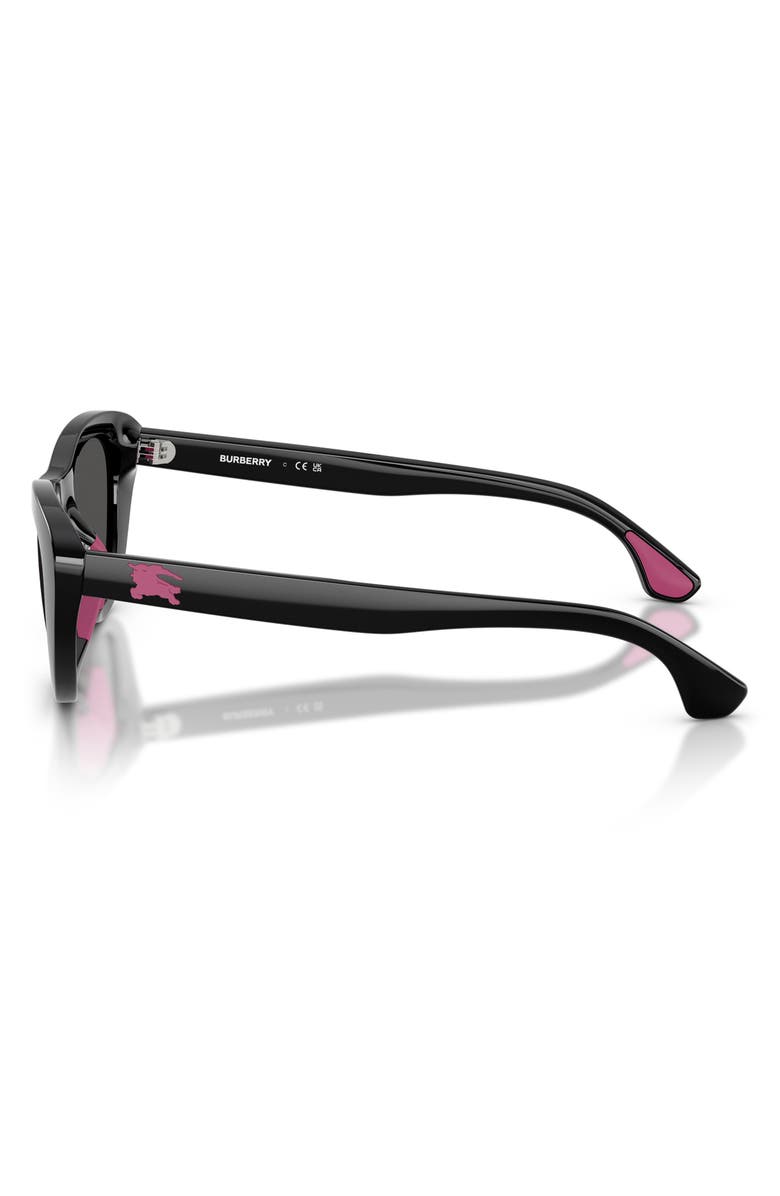 Burberry Kids' 49mm Small Cat Eye Sunglasses, Alternate, color, Black / Dark Grey