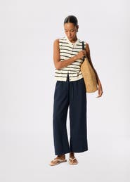 Whistles 100% Cotton Wide Leg Trousers