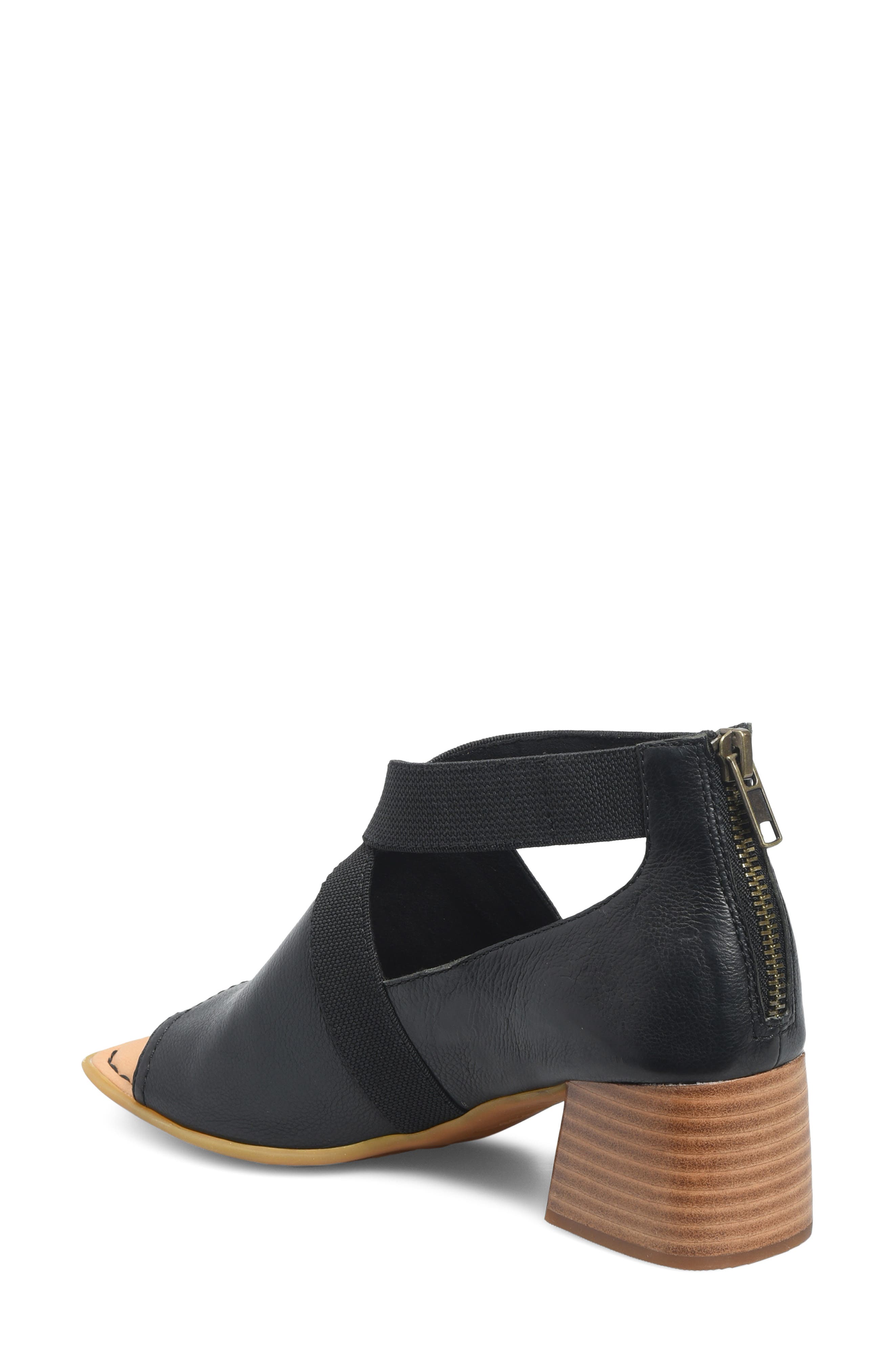 Børn Searing Stacked Heel Sandal, Alternate, color, Black Leather