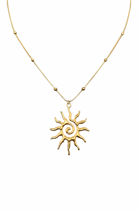 Vortex Sun Pendant Necklace