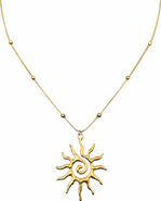 Humanist Beauty Vortex Sun Pendant Necklace