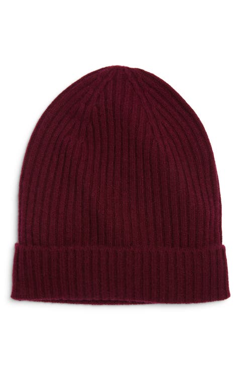 Cashmere Rib Cuff Beanie