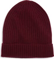 Nordstrom Cashmere Rib Cuff Beanie