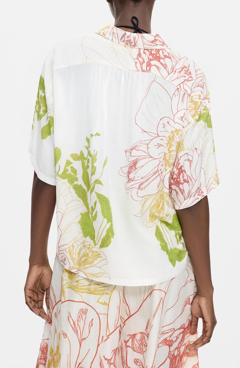 Desigual Floral Print Button-Up Shirt, Alternate, color,