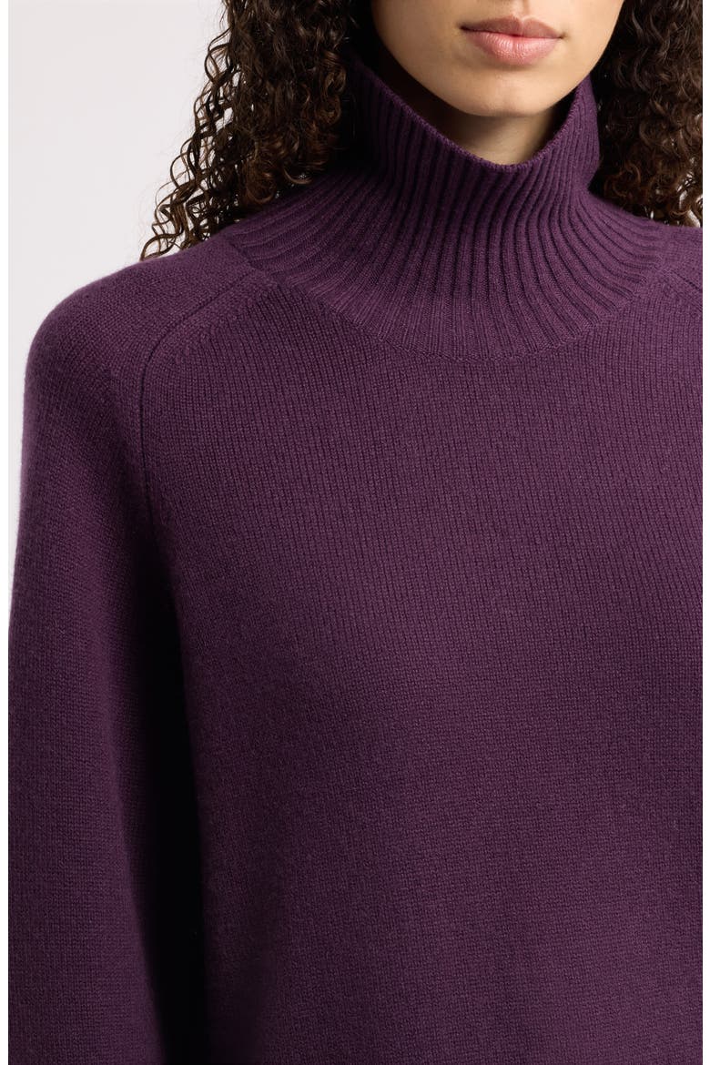 Falonso Cashmere Turtleneck Sweater, Alternate, color, BLACKBERRY WINE