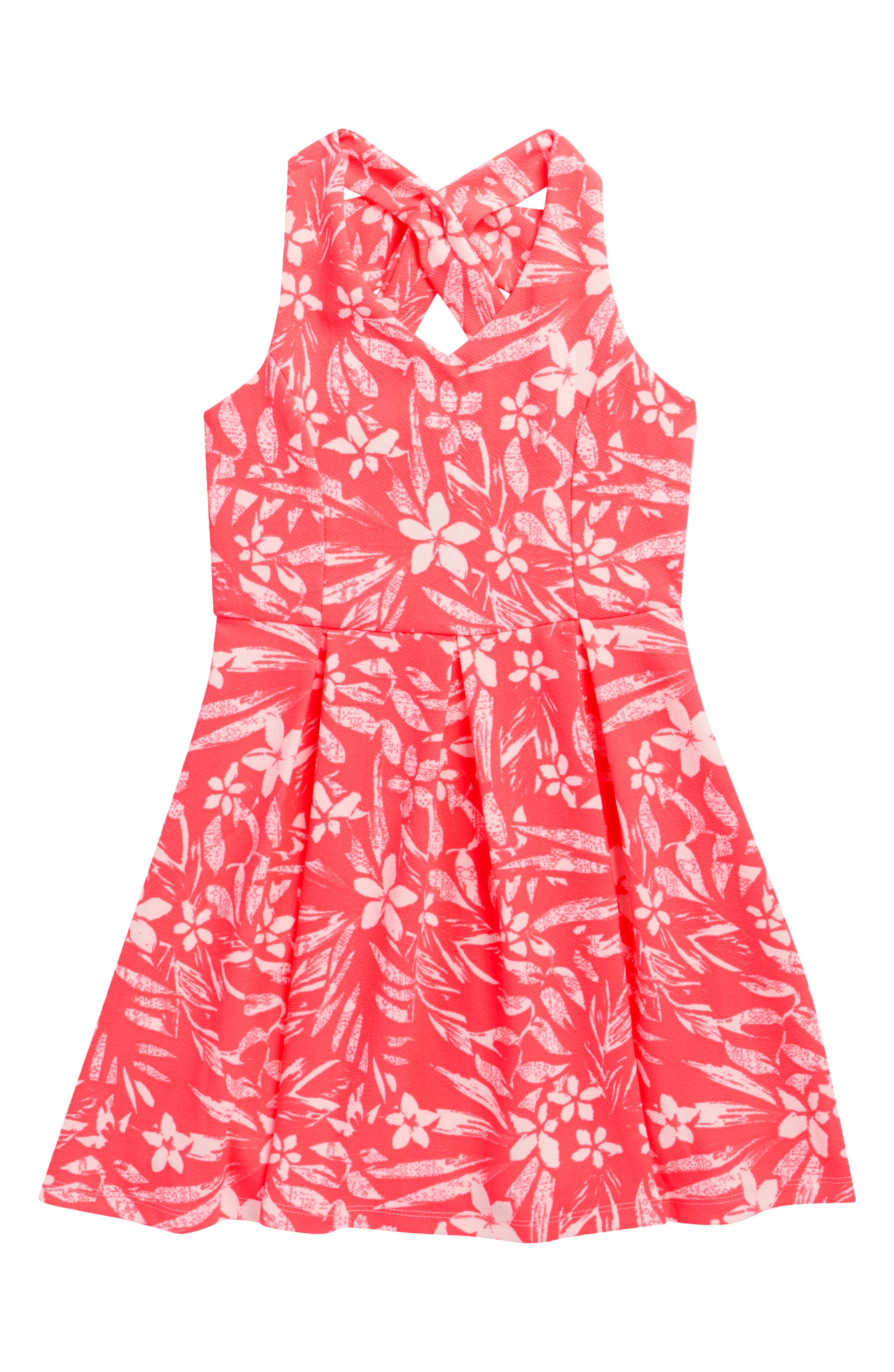 Ava & Yelly Rib Stripe Skater Dress