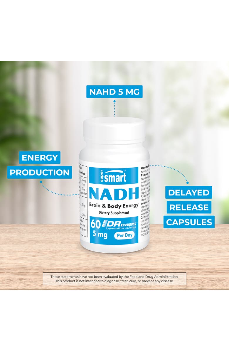 SuperSmart NADH 5mg per Day, Alternate, color, NO COLOR