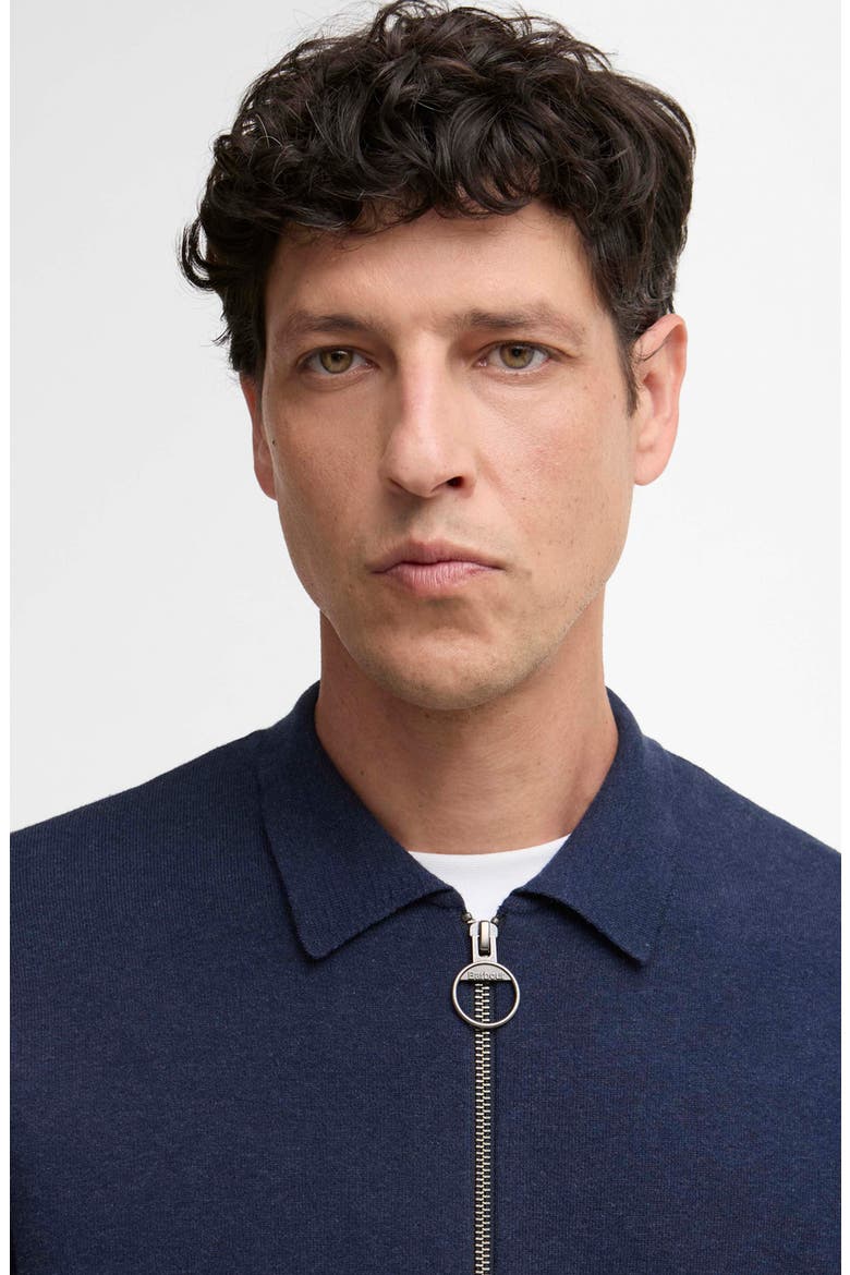 Crowcombe Cotton Zip Cardigan, Alternate, color, NAVY