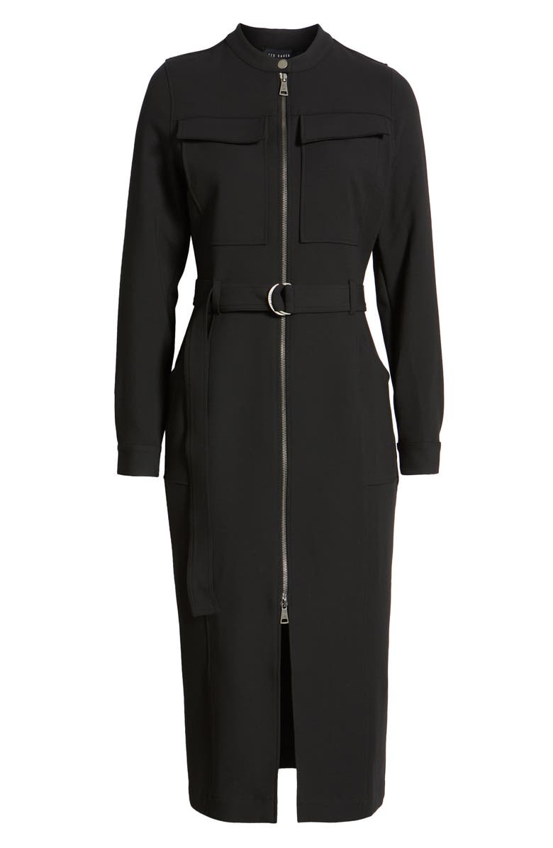 Ted Baker London Hattei Belted Long Sleeve Midi Dress, Alternate, color, 