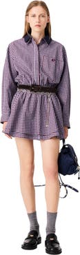 maje Short rhinestone checked dress