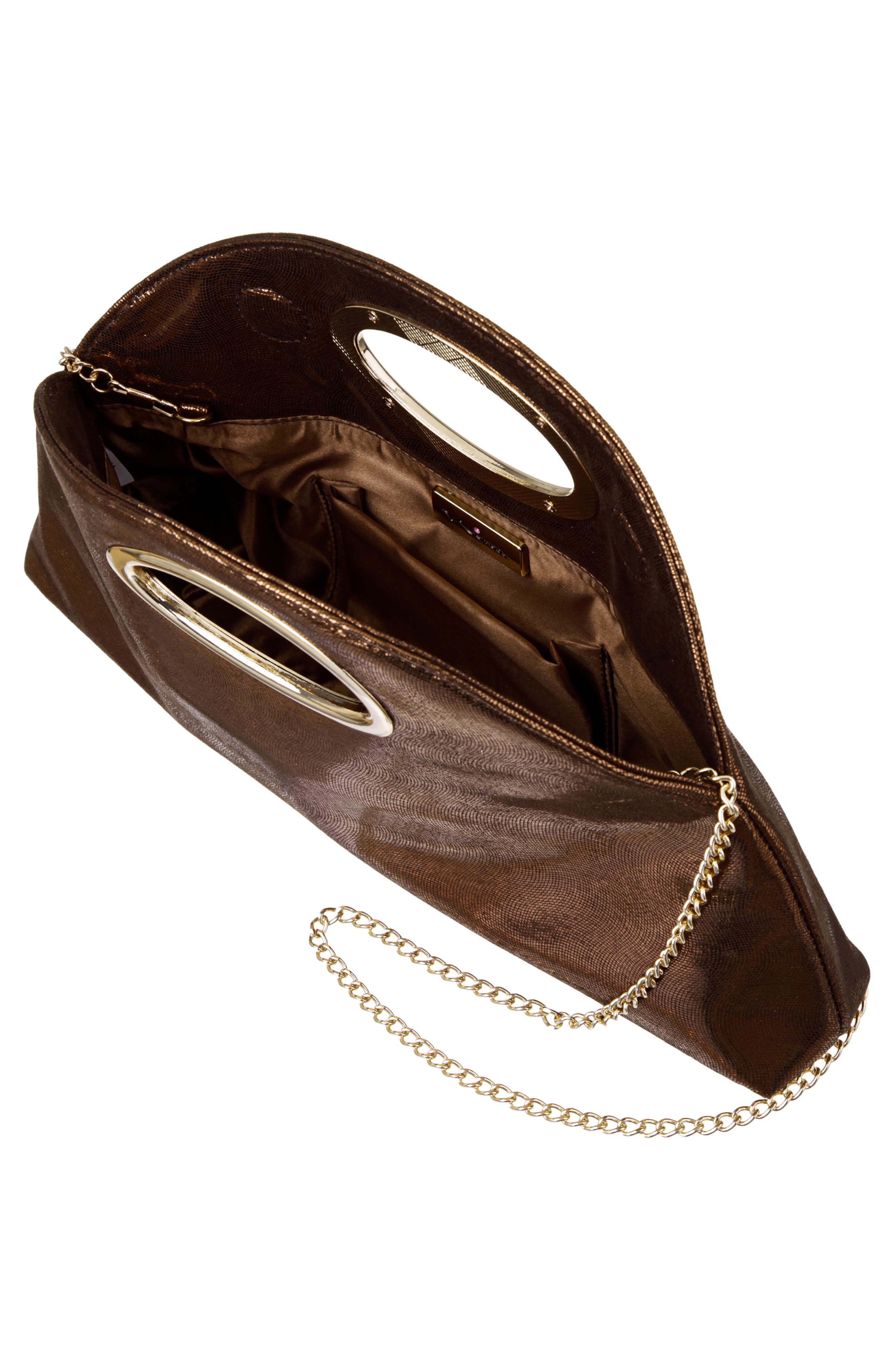 Jael Top Handle Clutch, Alternate, color, BRONZE