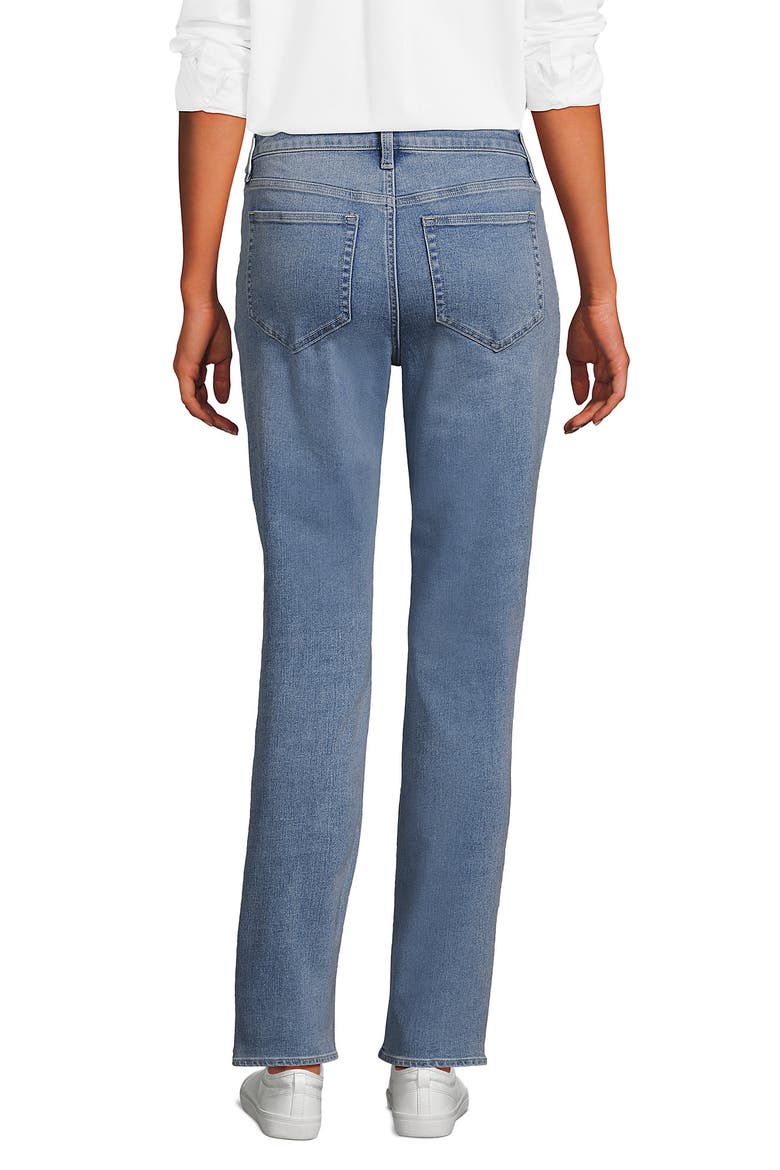 Recover Mid Rise Straight Leg Blue Jeans, Alternate, color, Lake Blue Wash