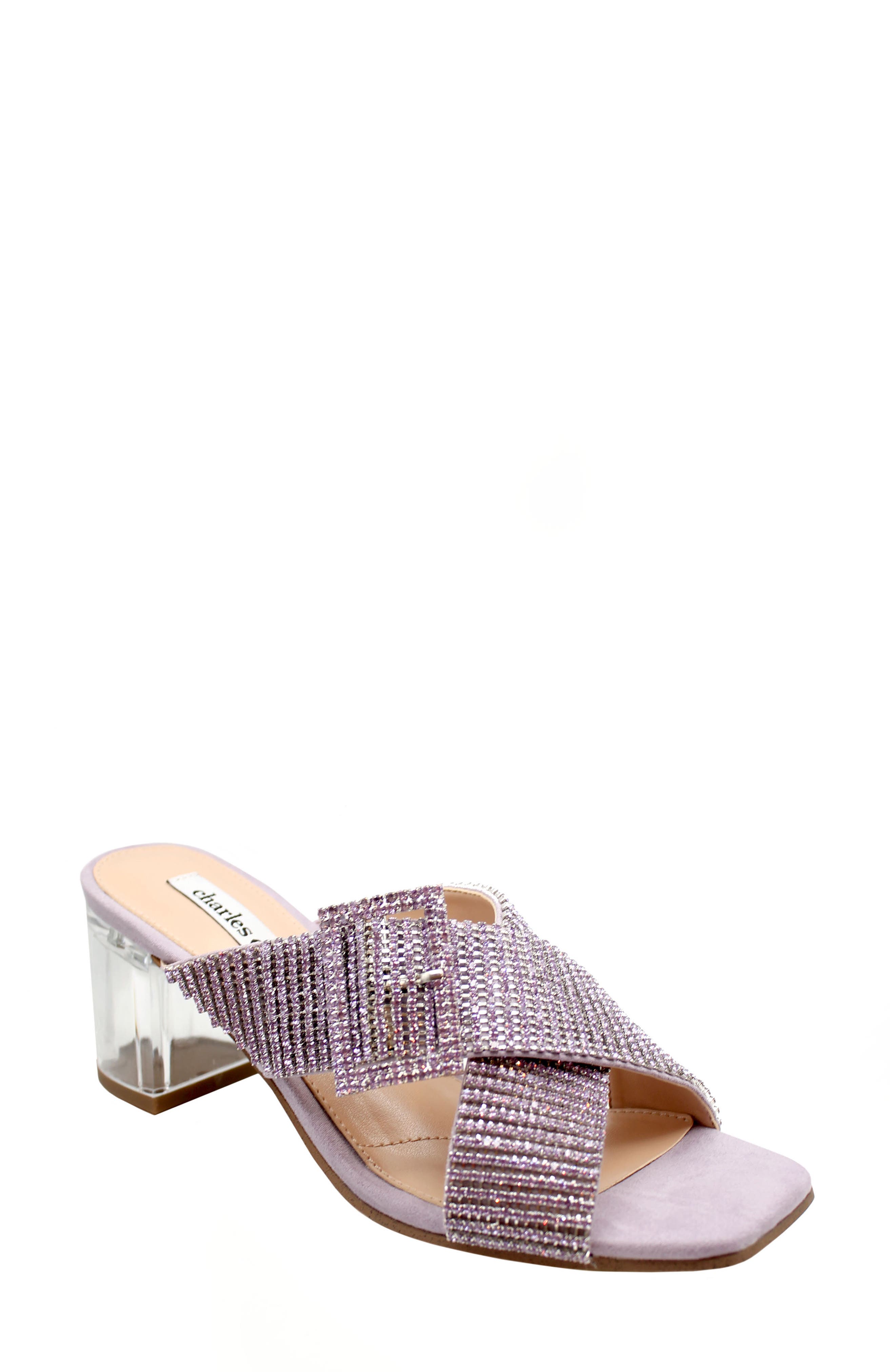 Cayden Embellished Slide Sandal, Main, color, LAVENDAR