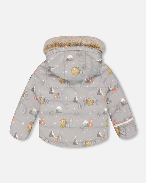 Deux Par Deux Two-piece Snug Snowsuit In Gray