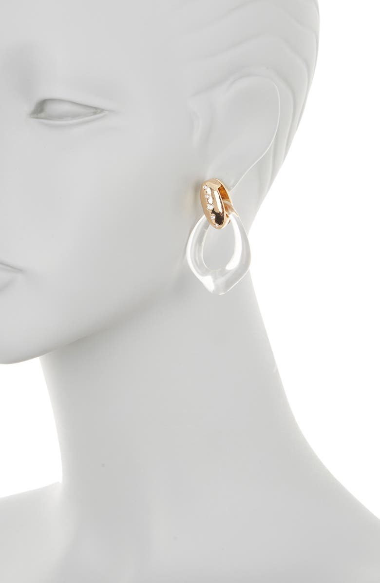 EYE CANDY LOS ANGELES Adalee Clear Acrylic Drop Earrings, Alternate, color, 