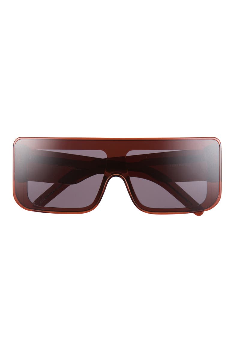 Documenta Shield Sunglasses, Main, color, BLOOD TEMPLE/ BLACK LENS