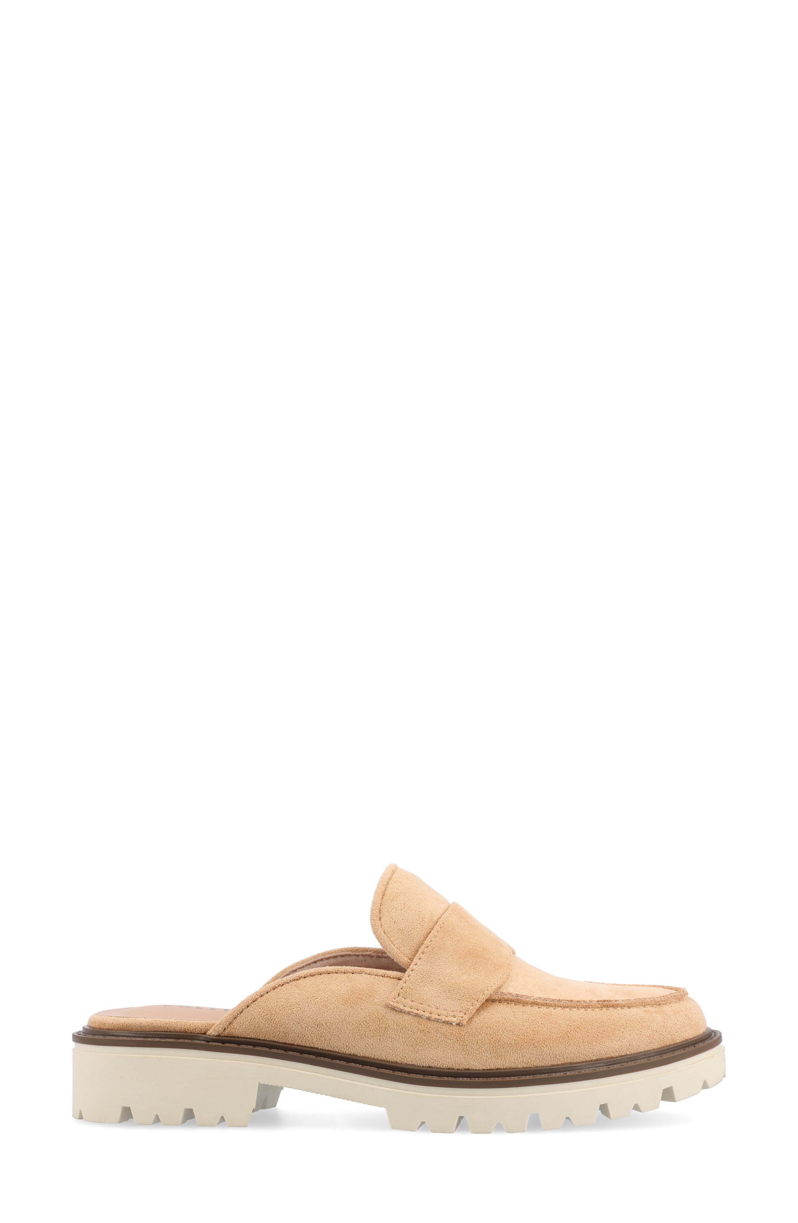 Miycah Lug Sole Platform Mule, Alternate, color, TAN