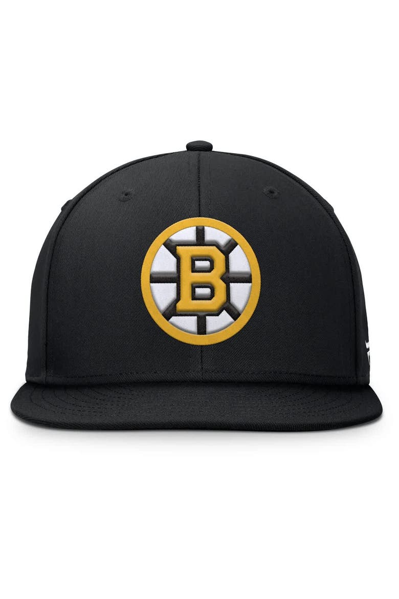 Men's Fanatics Black Boston Bruins Primary Logo Snapback Hat, Alternate, color, Black