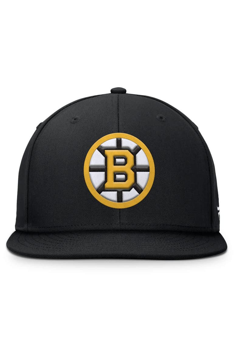 FANATICS Men's Fanatics Black Boston Bruins Primary Logo Snapback Hat, Alternate, color, Black